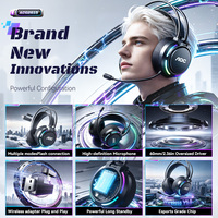 Casque de jeu sans fil AOC en gros, casque supra-auriculaire 6.0 avec éclairage LED, haut-parleur 60 mm, fournisseur OEM ODM
