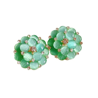 Anting Bunga Kristal Bertabur Berlian Sederhana, Anting Temperamen Wanita Modis, Hadiah Perhiasan Anting