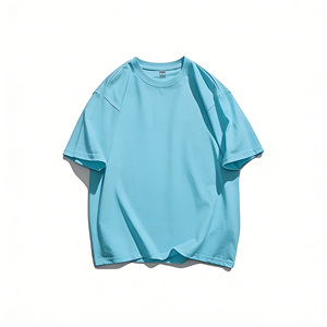 เสื้อยืดคอกลมโอเวอร์ไซส์ผ้าคอตตอน 100% หนัก 220 กรัม ทอแบบหนา ระบายอากาศได้ดี สวมใส่สบาย สำหรับผู้ชาย รับผลิตตามแบบ (OEM) ขายส่ง พร้อมสกรีนโลโก้ - Product Image 1