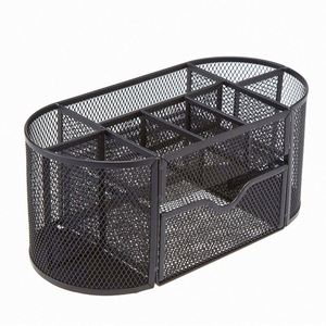 Multifunctional Office Desk Organiser <b>Pen</b> Holder Metal Mesh Pencil <b>Pens</b> Stationery Container - Product Image 1