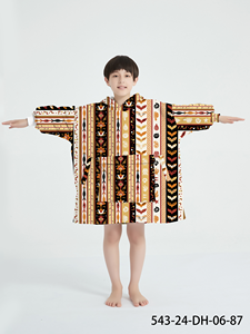 Nhà Máy Trẻ Em Quá Khổ Flannel Sherpa Áo Mặc Mặc Áo Chăn Cho Mùa Đông Tùy Chỉnh Kích Thước Ấm Áp Sang Trọng Đội Mũ Trùm đầu Chăn - Product Image 2