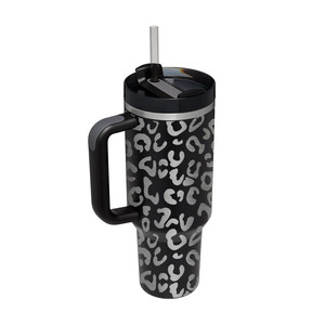 <span class=keywords><strong>Taza</strong></span> de viaje con aislamiento al vacío, vaso térmico de 40 oz, 40 oz, 30oz, color blanco y negro mate - Product Image 4