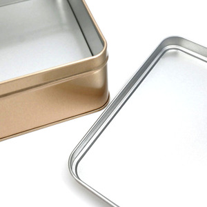 Custom Square Separate Lid <b>Metal</b> Tin <b>Box</b>, Multi‑solid Color Food Grade Tin For Cookie Candy Gift Accessory Storage Packing - Product Image 3
