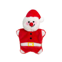Jouet en peluche de Noël pour chien, Père Noël en pain d'épices, sonore et grinçant, interactif, anti-ennui, 2 styles