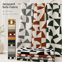 Tissu d'ameublement jacquard sur mesure 580GSM 100% polyester, tissu jacquard chenille pour revêtement de canapé
