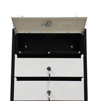Système de boîte aux lettres murale pour appartement en acier, 5 niveaux, boîte aux lettres de bureau de poste avec clé maîtresse