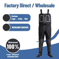 Bottes de pêche à la mouche unisexes, respirantes, antistatiques, imperméables à 100 %, sans PFC, à 3 couches, avec waders intégrés
