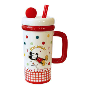Disney Mickey <strong>Winnie</strong> <strong>Pooh</strong> Ceramic <strong>Mug</strong> With Straw And Lid Large Capacity Coffee Milk Breakfast Cup Cartoon Design Spring 2025 - Product Image 4