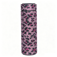 Gobelet intelligent de luxe en acier inoxydable avec strass et indicateur de température, double usage chaud/froid, idéal pour les cadeaux quotidiens