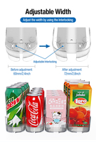 Organisateur de boissons en plastique personnalisé à poussoir progressif pour la gestion des boissons au réfrigérateur
