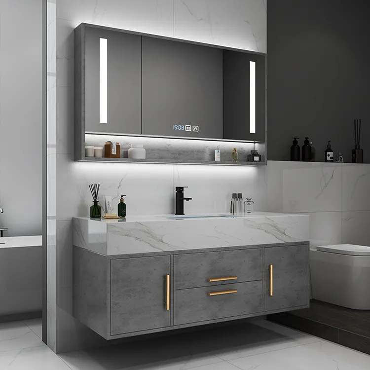 Accesorios de espejo para lavabo, accesorios de lujo para tocador de baño de 42 pulgadas, luces para armarios de baño con lavabo moderno