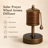 Diffuseur d'arômes rotatif solaire pour voiture, en plastique, en forme de roue de prière, parfum longue durée, moderne, populaire, Jingkun Luxe