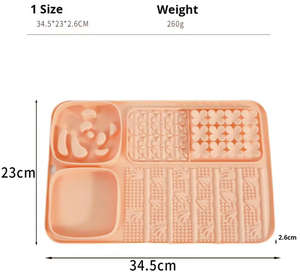 Tapis à lécher en silicone pour chien et <span class=keywords><strong>chat</strong></span> |   Mangeoire lente anti-étouffement écologique à ventouse |   Bloc de séparation multifonction 4 en 1 - Product Image 5