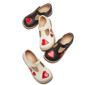 Personalizado antideslizante plano Primer paso niños vestido <span class=keywords><strong>zapatos</strong></span> casuales moda cuero T-Strap Mary Jane estilo corazón diseño suave Goma - Product Image 4
