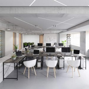 L-förmiger Schreibtisch mit reversiblen Paneelen, lange oder kurze Platte rechts oder links zusammenbauen, Büro <span class=keywords><strong>computer</strong></span> tisch - Product Image 6