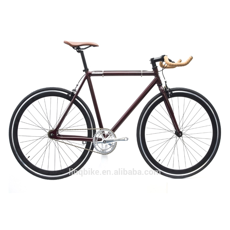 Factory Direct Sales 6061 Aluminum Alloy 700c Mixed Color Bicycle Fixed Gear Bicycle