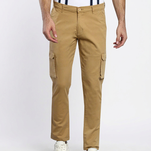 New Style Outdoor Use Casual <b>Men</b> Cargo Pants 100% Cotton Lightweight Eco-Friendly Quick Dry Breathable High Quality Solid Color - Product Image 1