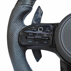 พวงมาลัยคาร์บอนไฟเบอร์ปลอมแปลงใช้สำหรับ Mercedes AMG GT CL CLS CLA E C class ML SL W176 W177 W211 W212 W218 W221 W222 - Product Image 5