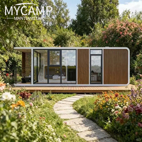 Maison préfabriquée modulaire moderne en forme de capsule spatiale avec verre et acier inoxydable pour une utilisation en maison, hôtel, bureau, camping
