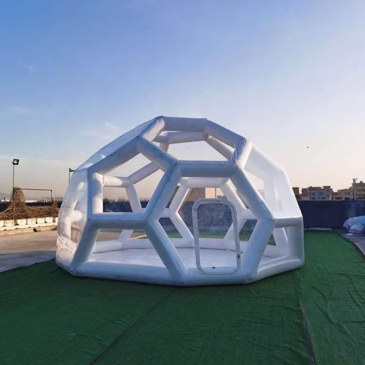 इग्लू inflatable पारदर्शी तम्बू, inflatable गद्दे के साथ स्पष्ट बुलबुला तम्बू