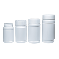 Emballage de produits de santé en bambou HDPE, bouteille blanche opaque pour médicaments et vitamines, livraison directe