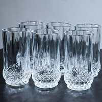 Ensemble de 7 verres à graver avec motifs, comprenant un pichet à eau en verre transparent et des tasses pour jus