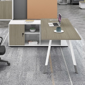 Moderno L Forma Mobiliário Executivo Escritório Boss <span class=keywords><strong>Table</strong></span> Com Side Storage Unit Multifunction Stand Trabalho <span class=keywords><strong>Computer</strong></span> Desk and <span class=keywords><strong>Chair</strong></span> <span class=keywords><strong>Set</strong></span> - Product Image 4
