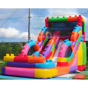 Huatong מסחרי קפיצות בניין בלוק צד סדרן צד להחליק יבש שקופיות l אגו מתנפחים שקופיות l אגו - Product Image 1