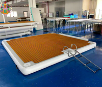 Plateforme flottante gonflable en PVC de qualité commerciale, épaisseur 0,9 mm, 3 m, pour bain de soleil, île flottante pour yacht