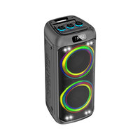 Enceinte Bluetooth portable ABS10201, enceinte karaoké sans fil pour fêtes avec lumière LED RGB, haut-parleur audio K
