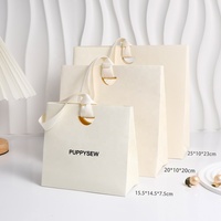 PUPPYSEW Sac en papier pour bijoux, sac de shopping fait main, emballage cadeau pour bijoux, sac en papier personnalisé avec logo