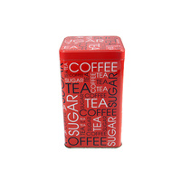 Boîte en métal carrée à double couvercle de qualité supérieure pour le stockage du café et du thé, couleur personnalisée, finition laquée, service OEM/ODM, pas cher