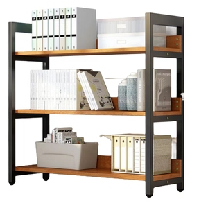 Estantería moderna de hierro forjado de 3 capas de Metal para muebles del hogar y sala de estar, estantería larga de esquina montada en la pared - Product Image 2