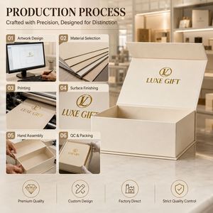 Boîte cadeau magnétique en kraft brun CRD avec couvercle, emballage en papier rigide écologique pour les petites entreprises - Product Image 2