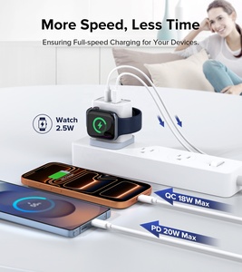 Chargeur USB HNT PD20W à double port, prise US/UK/EU/AU, chargeur mural 3 en 1 GaN, charge rapide sans fil pour Apple Watch, chargeur pour <span class=keywords><strong>iPhone</strong></span> - Product Image 5
