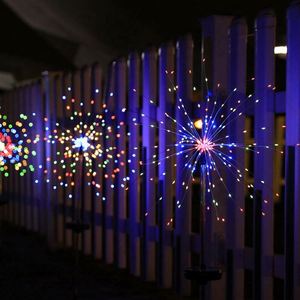 Waterproof IP65 Indoor Solar Firework String <b>Lights</b> with Multicolor <b>LEDs</b> Dimmable 65cm Length Modern Christmas Party Decorations - Product Image 4