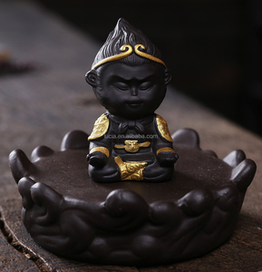 Quemador de incienso de reflujo de cerámica, soporte de incienso de cascada con figurita de <span class=keywords><strong>mono</strong></span> en <span class=keywords><strong>el</strong></span> interior, gran oferta - Product Image 2