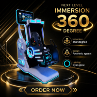 Simulateur de mouvement VR 9D, machine de jeu de vol à rotation 360 degrés, équipement d'arcade intérieur pour centre commercial, parc d'aventure