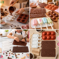 OKSILICONE Vente en gros, moule en silicone personnalisé à 6 cavités, forme semi-sphérique ronde, pour gâteaux mousse, glaces et chocolats