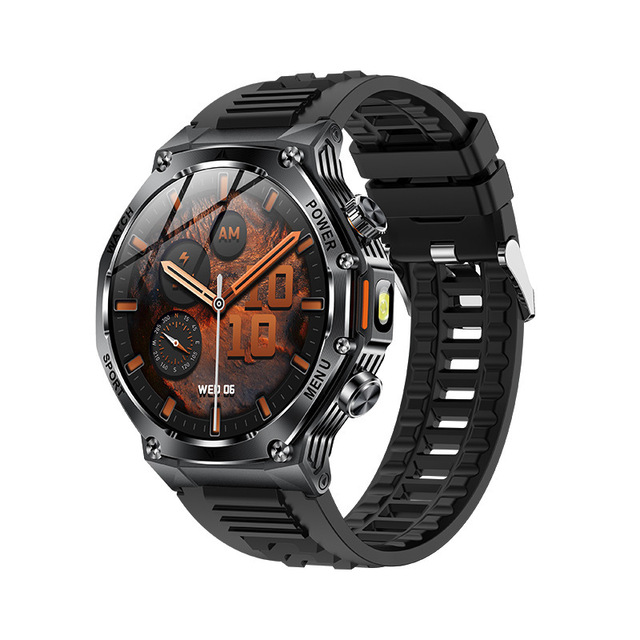 AK82 Smart Sports  Watch IP68 Waterproof Rugged Fitness Tracker LED Flashlight Android Smart Watch BT Call  for Outdoor