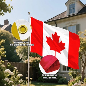 Promotional Large Size Digital Printed Flag 3x5FT Custom Flag Canada National Flag Canadian Red Maple Leaf 100D Polyester Flag - Product Image 5