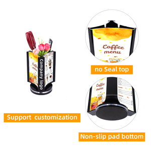 Rak <span class=keywords><strong>display</strong></span> putar 3 sisi, pemegang kartu meja perlengkapan kantor Desktop untuk hotel - Product Image 2
