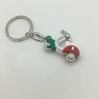 Porte-clés créatif vintage Turbo en alliage métallique, style dessin animé, mousqueton pour sacs à dos, moto, voiture