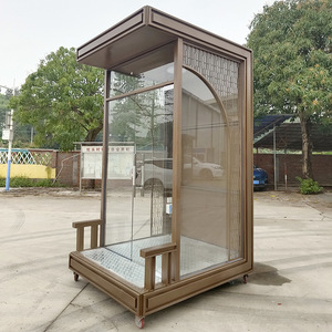 บ้านพักยามเหล็กทรงสี่เหลี่ยมทันสมัยพร้อมหน้าต่างและประตูกระจกสำหรับใช้งานกลางแจ้ง - Product Image 6