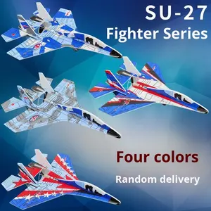 USB Électrique Condensateur De Charge Mousse Modèle Su-35 Avion De Chasse Lancer À La Main Volant Assemblage Su-27 Planeur RC Avions En Gros - Product Image 6