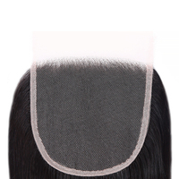 5X5 dentelle fermeture cheveux raides dentelle fermetures 22 pouces faisceaux de cheveux humains avec fermeture