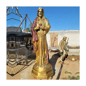 Artesanías de metal personalizadas, estatua de jardín de la Misericordia divina de Cristo señor Jesús de bronce de tamaño natural a la venta - Product Image 3