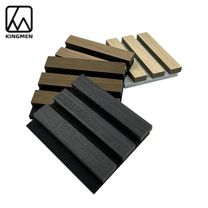 KINGMAN Panneaux acoustiques personnalisables en MDF écologique à motif bois, insonorisants, pour mur d'accentuation, appartement, <span class=keywords><strong>extérieur</strong></span>, chambre, modèle 3D - Product Image 2