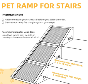 Holz Umweltfreundliche Hunderampe Niedrige Winkel Haustier-Treppenrampe mit Rutschfester Matte Treppenstufen für Reptilien Treppensteig-Hilfe - Product Image 3