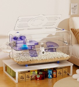 Gabbia per criceti di lusso extra large, tipo villa, per criceti di taglia grande, completamente trasparente e traspirante. - Product Image 4